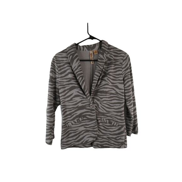 Eyeshadow gray zebra blazer - Picture 1 of 3